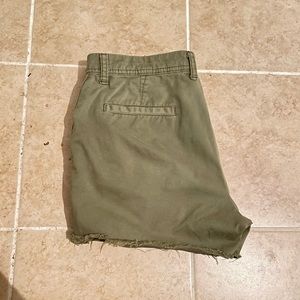 Women's Size 12  Shorts Hot Pants  Kaki Denim High Rise Time And Tru